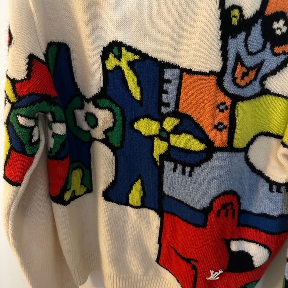 LV PUZZLE JACQUARD MENS SWEATER